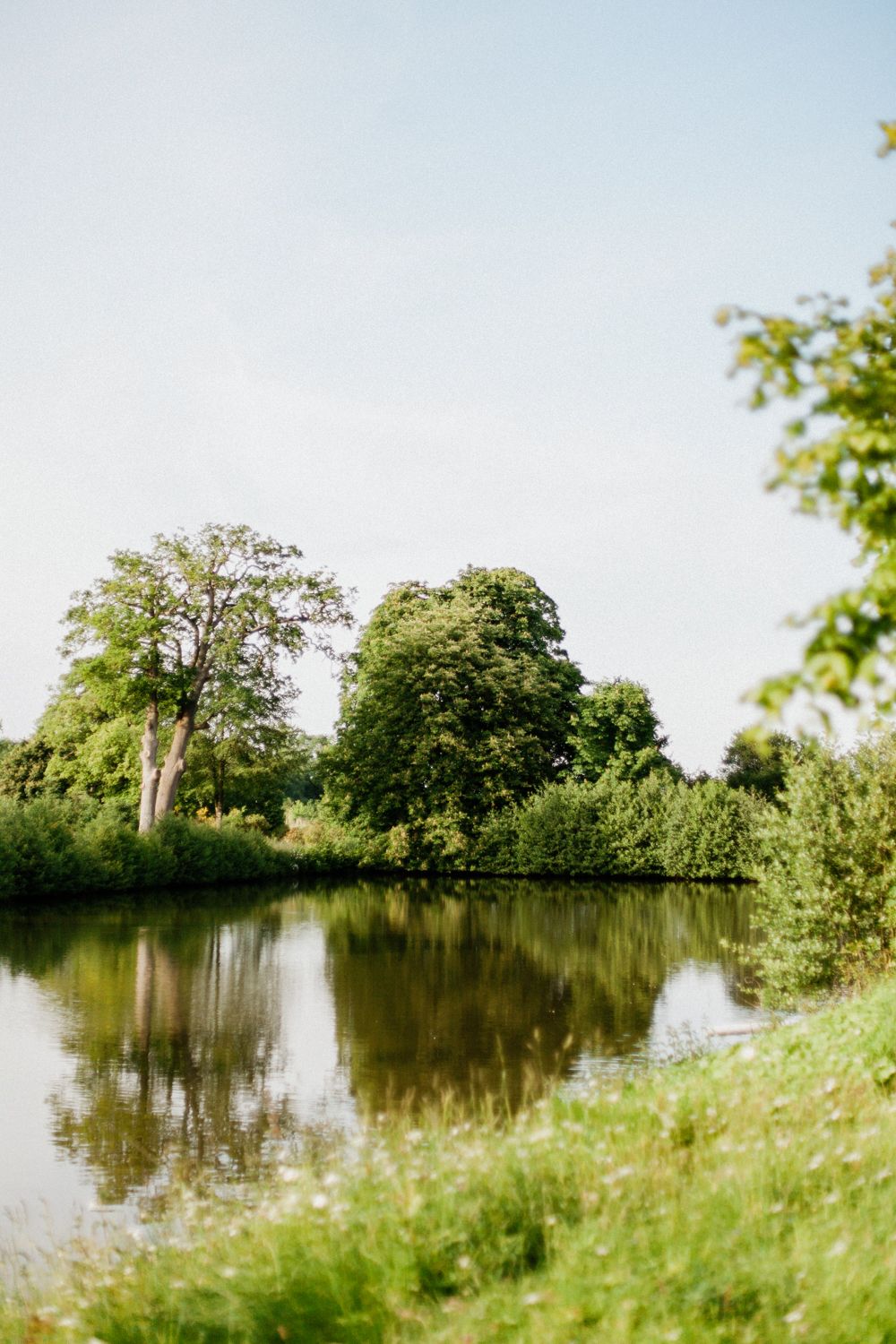 The lake at Chateau de la Motte Husson