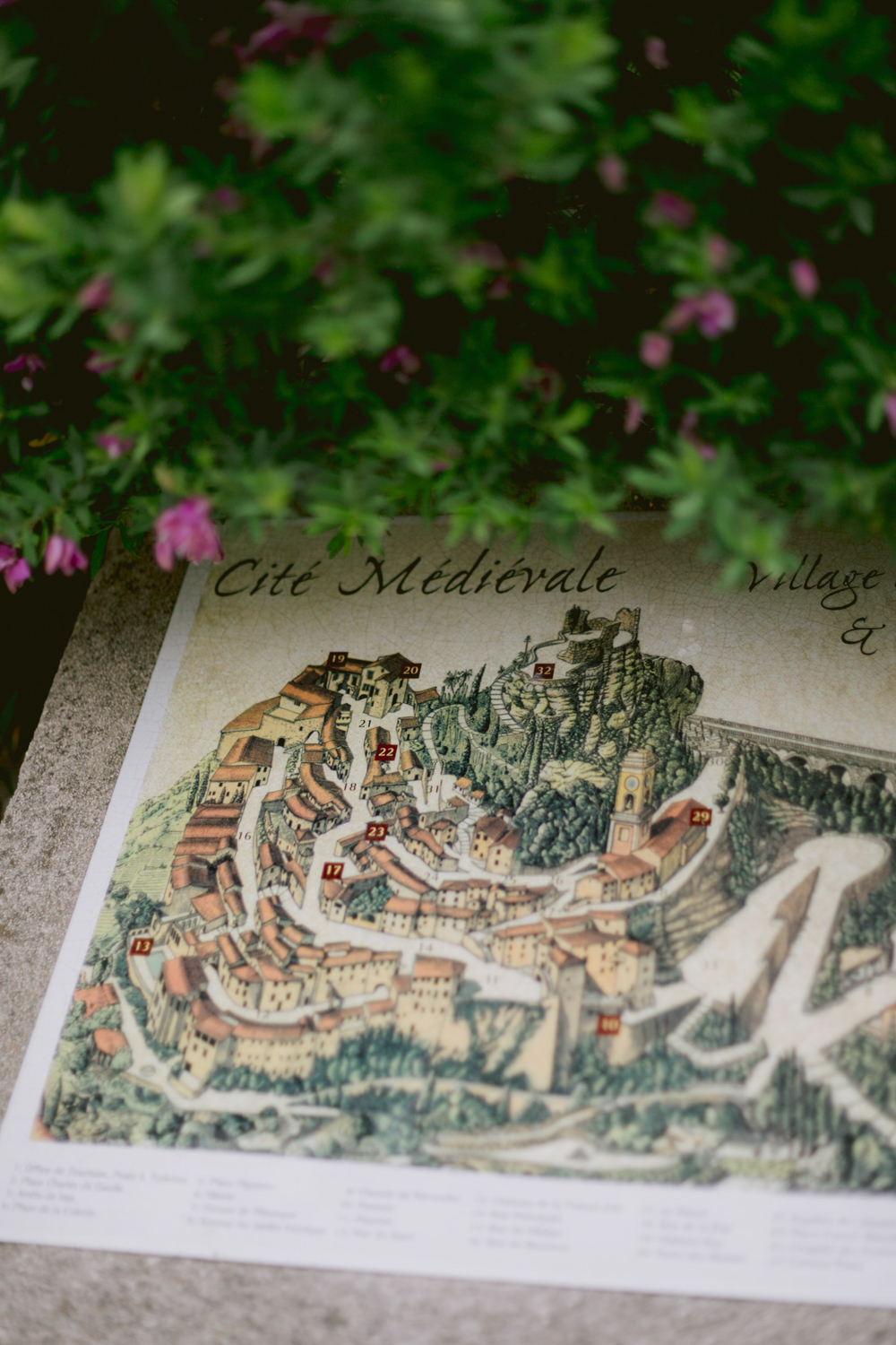 Map of Eze Village in the stone walls
