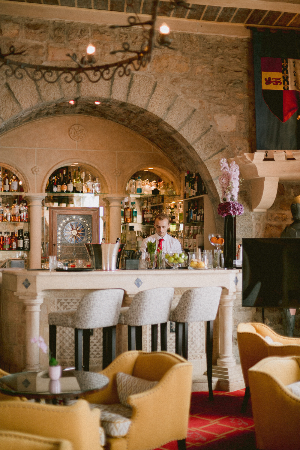 Les Ramparts bar at the Chateau de la Chevre d'Or Eze
