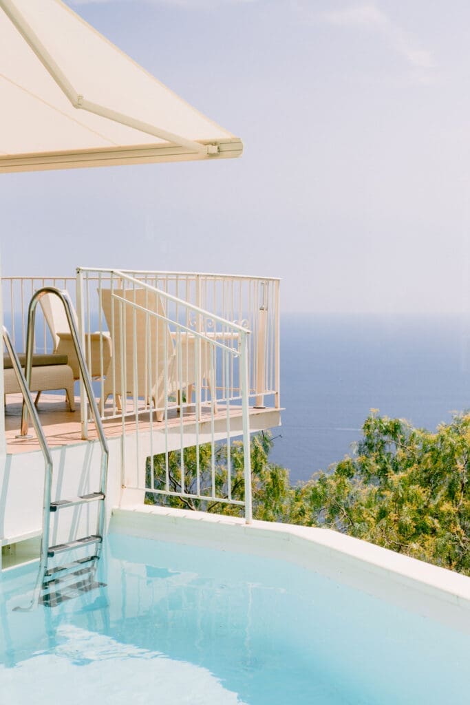 A room with a view at the Chateau de la Chevre d'Or Eze